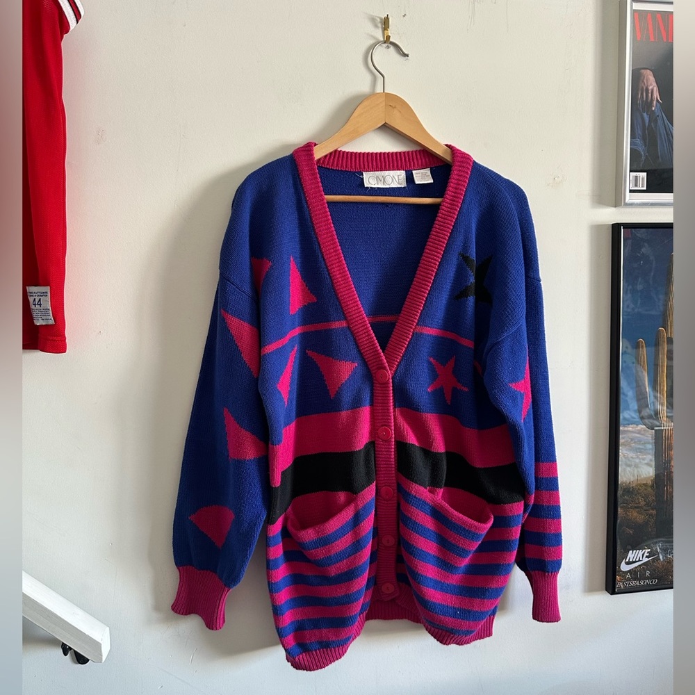 Vintage Stars Colorful Knit Cardigan ⭐️